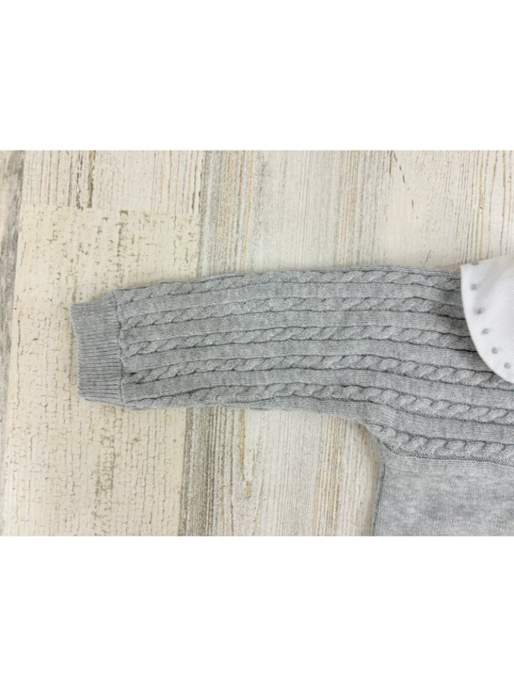 Feltman Bros Baby Boys Sz NB Gray Cable Knit Romper NWT - Picture 3 of 11